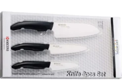 Coffret 3 couteaux Kyocera céramique santoku + office + petit office