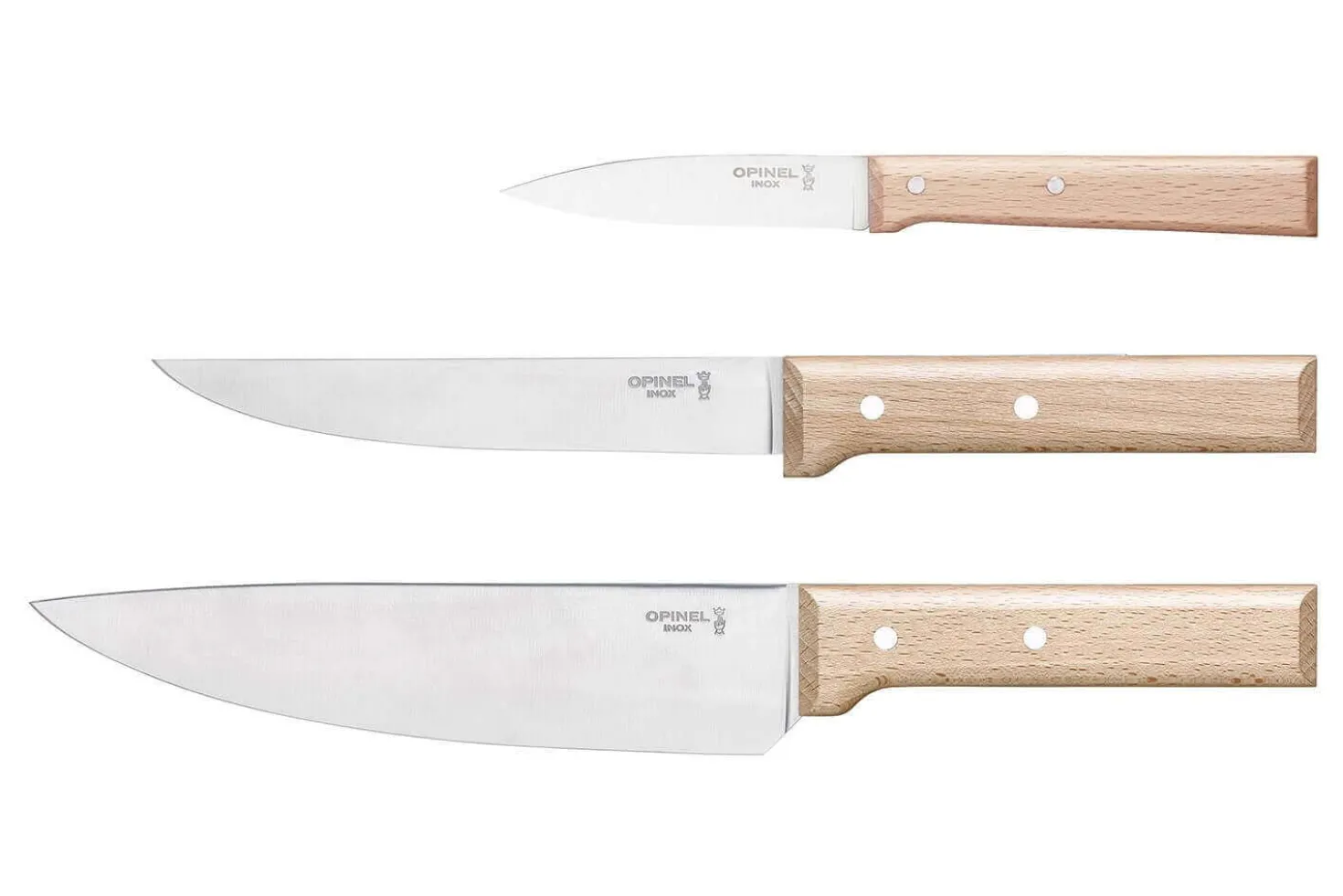 Coffret 3 couteaux Opinel Parallèle Office + Découper + Chef