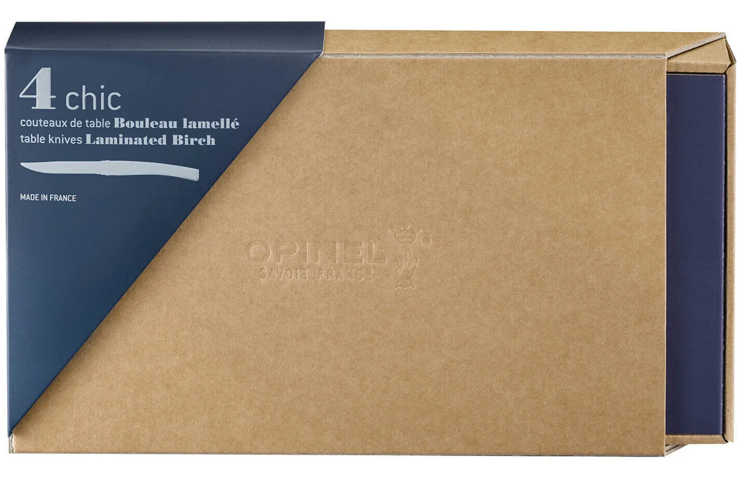 Coffret 4 couteaux Opinel Table Chic lame 10cm acier Sandvik
