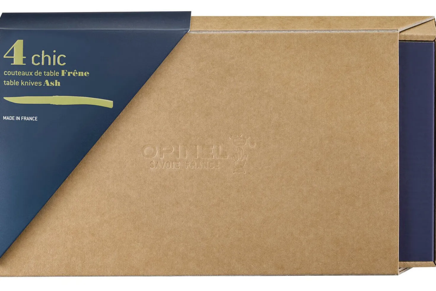 Coffret 4 couteaux Opinel Table Chic lame 10cm acier Sandvik
