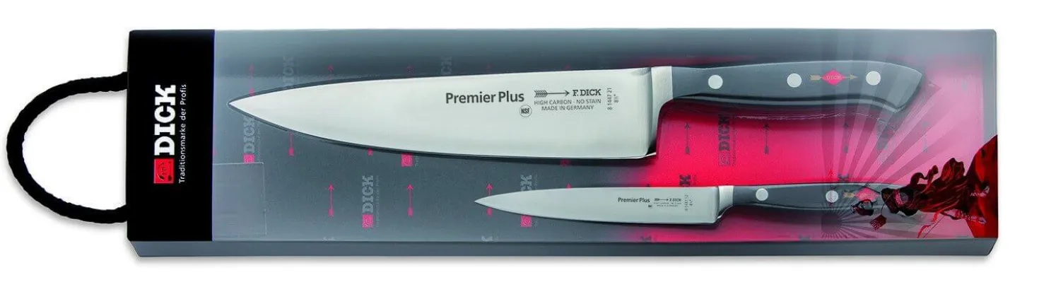 Coffret 2 couteaux professionnels Dick Premier Plus forgés chef+office