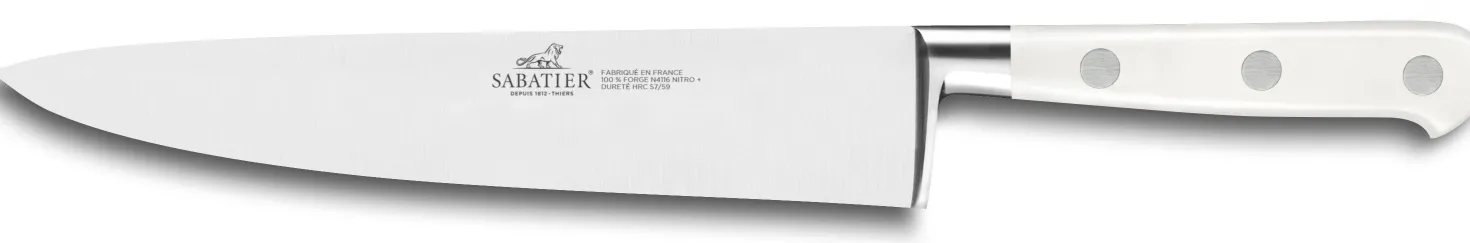 Coffret 2 couteaux Sabatier Toque blanche 100% forgés Office + Chef