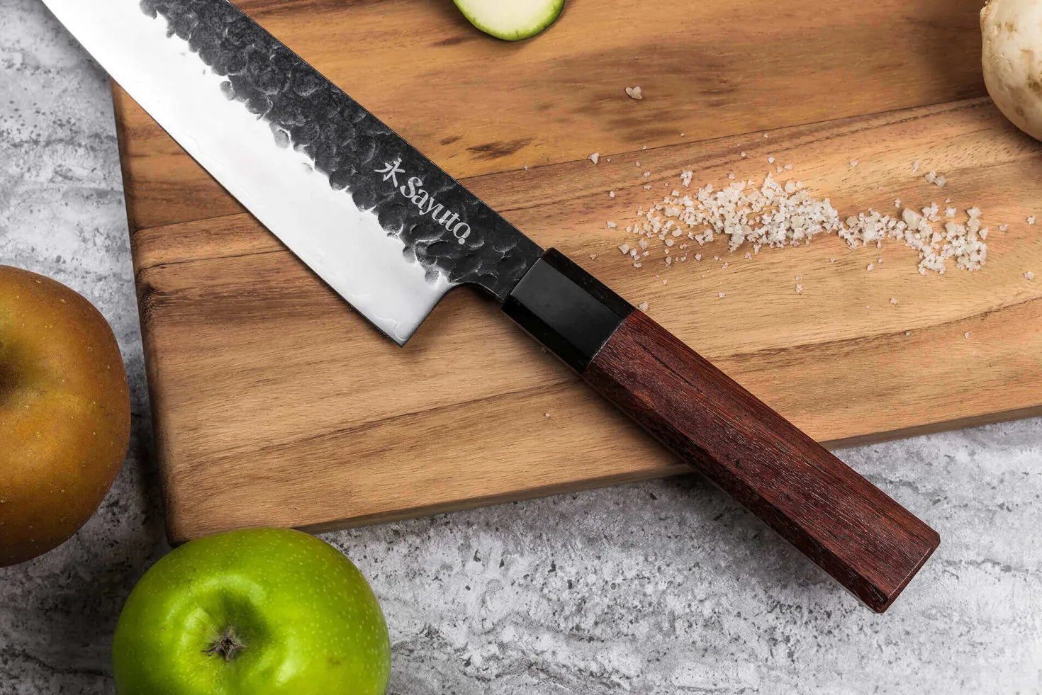 Coffret 2 couteaux Sayuto Séquoia San Mai Kiritsuke + Office