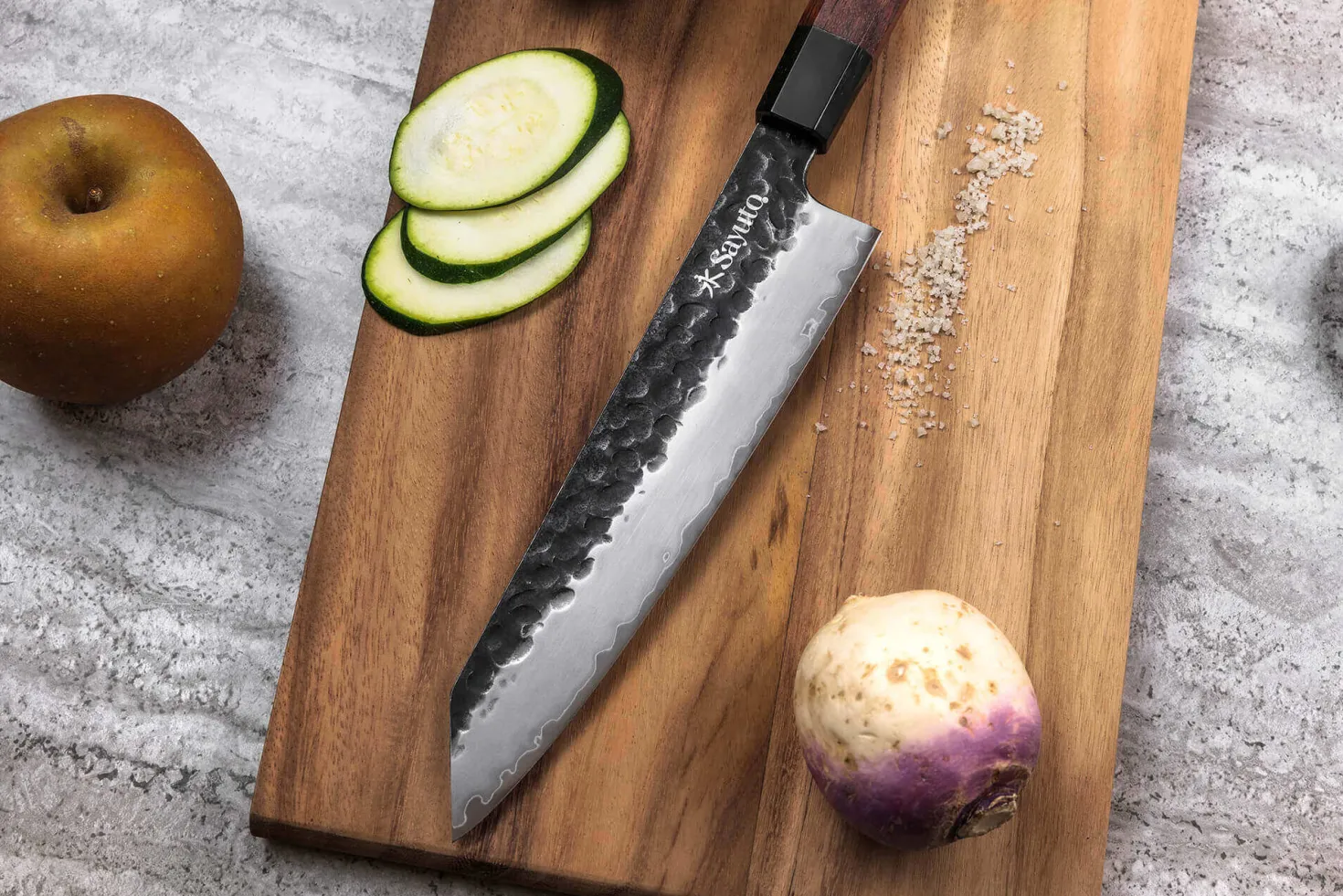 Coffret 2 couteaux Sayuto Séquoia San Mai Kiritsuke + Office