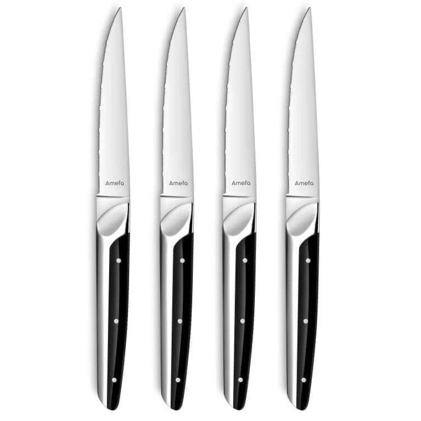 Coffret 4 couteaux à steak Amefa Emperor lame dentelée