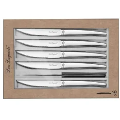 Coffret 6 couteaux à steak dentelés LOU LAGUIOLE Jet tout inox