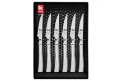 Coffret 6 couteaux à steak Icel lame microdentée 9cm tout inox
