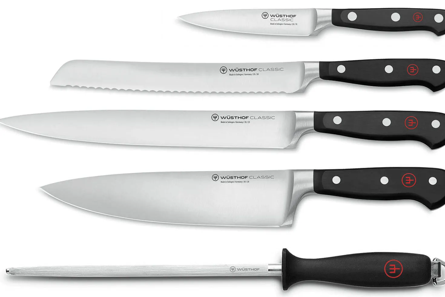 Coffret 4 couteaux Wusthof Classic forgés + 1 Fusil
