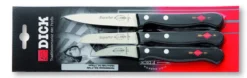 Coffret de 3 couteaux de cuisine pro DICK SUPERIOR éplucheur+légumes+universel