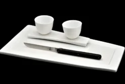 Coffret de 6 couteaux de table Forge de Laguiole Andrée Putman manches rivetés en ébène