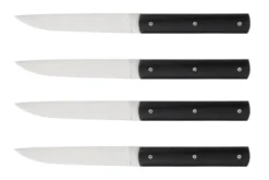 Coffret de 4 couteaux de table faits mains Perceval 888 noir