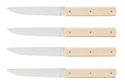 Coffret de 4 couteaux de table faits main Perceval 888 façon ivoire