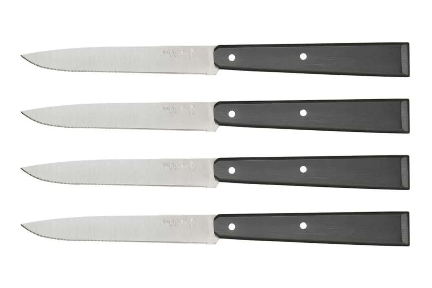 Coffret de 4 couteaux de table Opinel N°125 Pro lames micro dentées 11cm