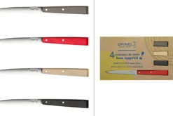 Coffret de 4 couteaux de table Opinel Bon Appétit Loft n°125 lames 11cm en inox manches en charme