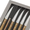 Coffret de 6 couteaux Pizza Bois Amefa inox et pakka