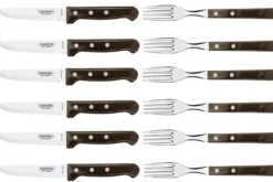 Coffret de 6 couteaux à steak lame crantée + 6 fourchettes Tramontina Jumbo