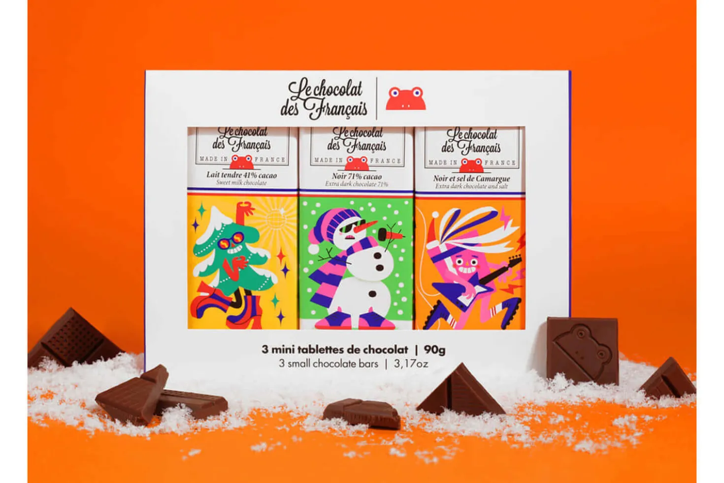 Coffret de 3 tablettines bio Le Chocolat des français - 90g