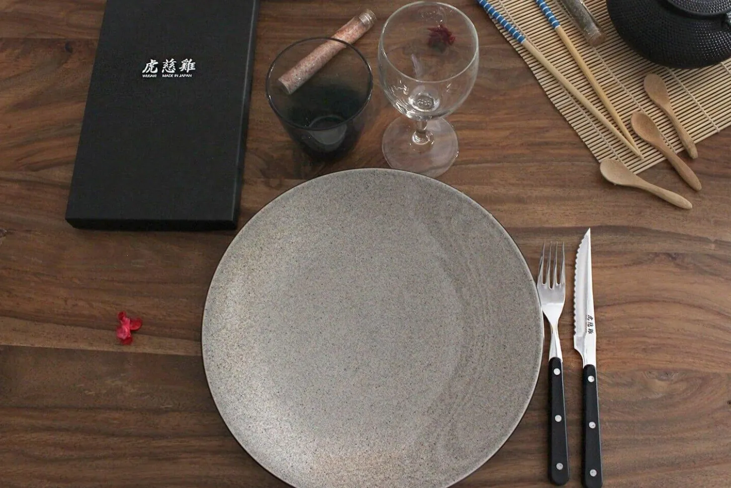Coffret de table Wusaki 2 couteaux à steak 11cm + 2 fourchettes