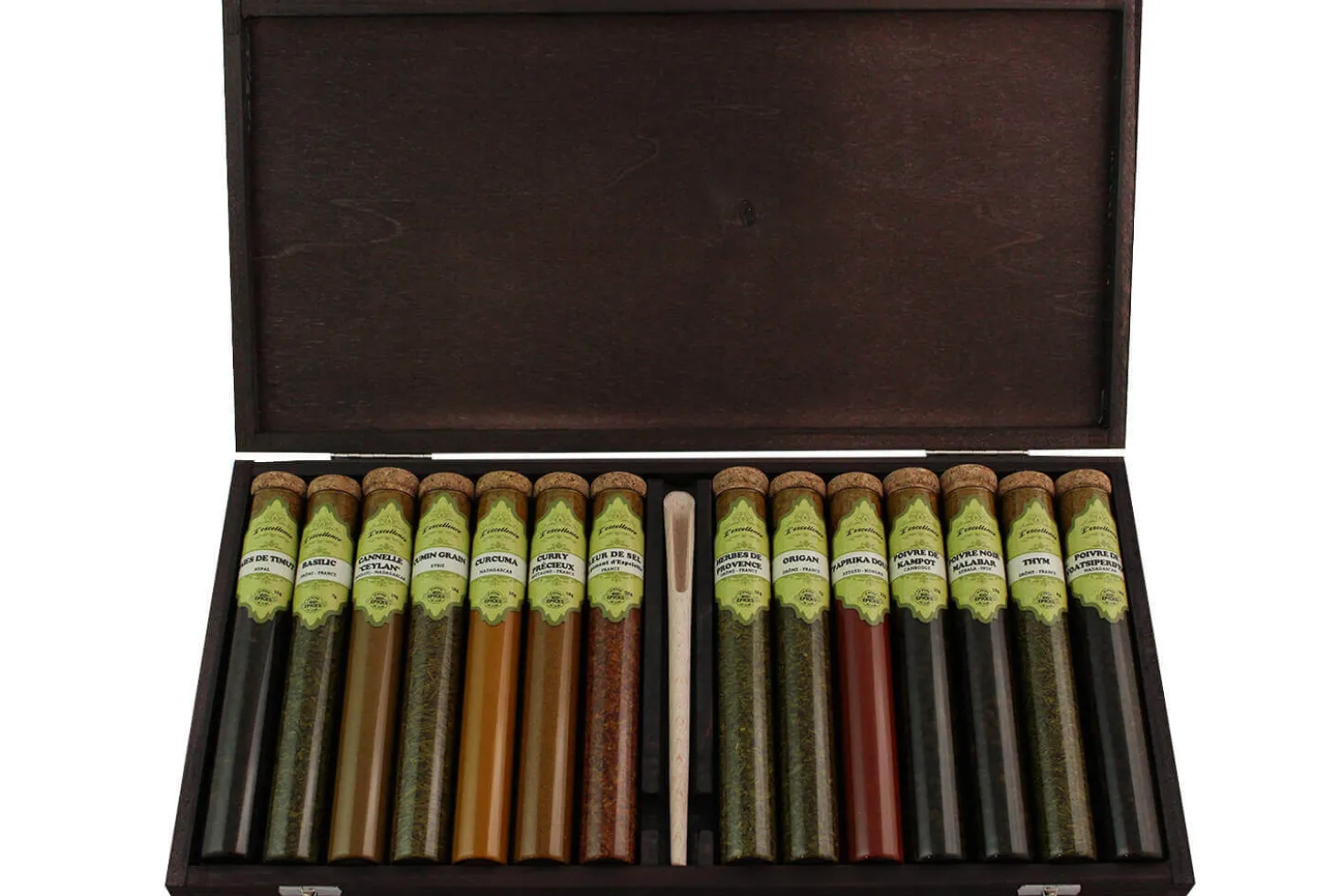 Coffret d'épices Le Monde en Tube Excellence 14 tubes + cuillère-mesure