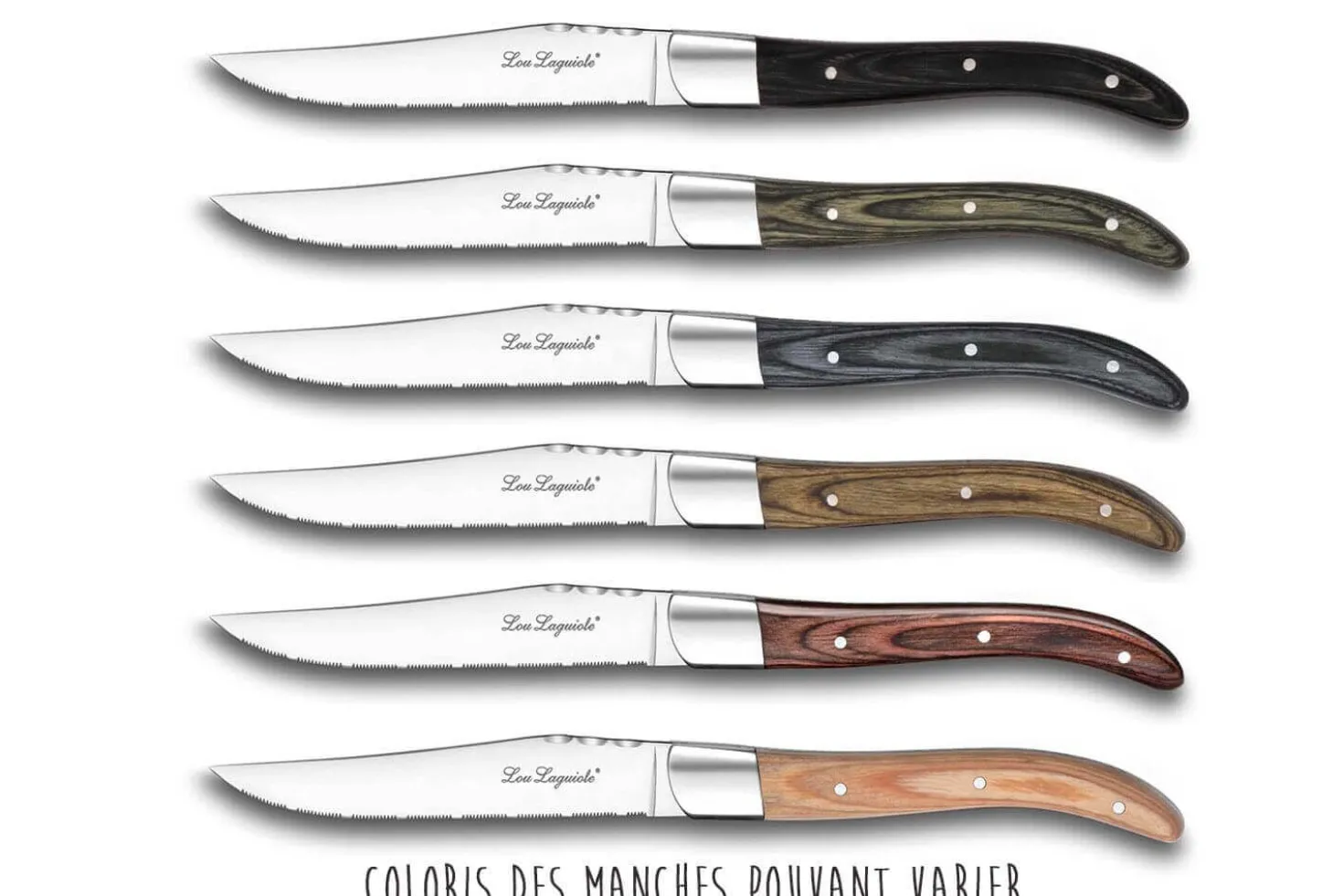 Coffret élégant de 6 couteaux à steak Lou Laguiole
