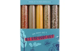 Coffret 5 mini tubes d'épices Le Monde en Tube Mes p'tites épices Les baroudeurs