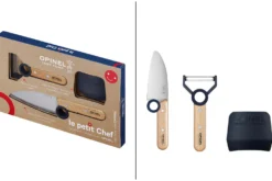 Coffret Opinel Le Petit Chef couteau + éplucheur + protège-doigts - Bleu
