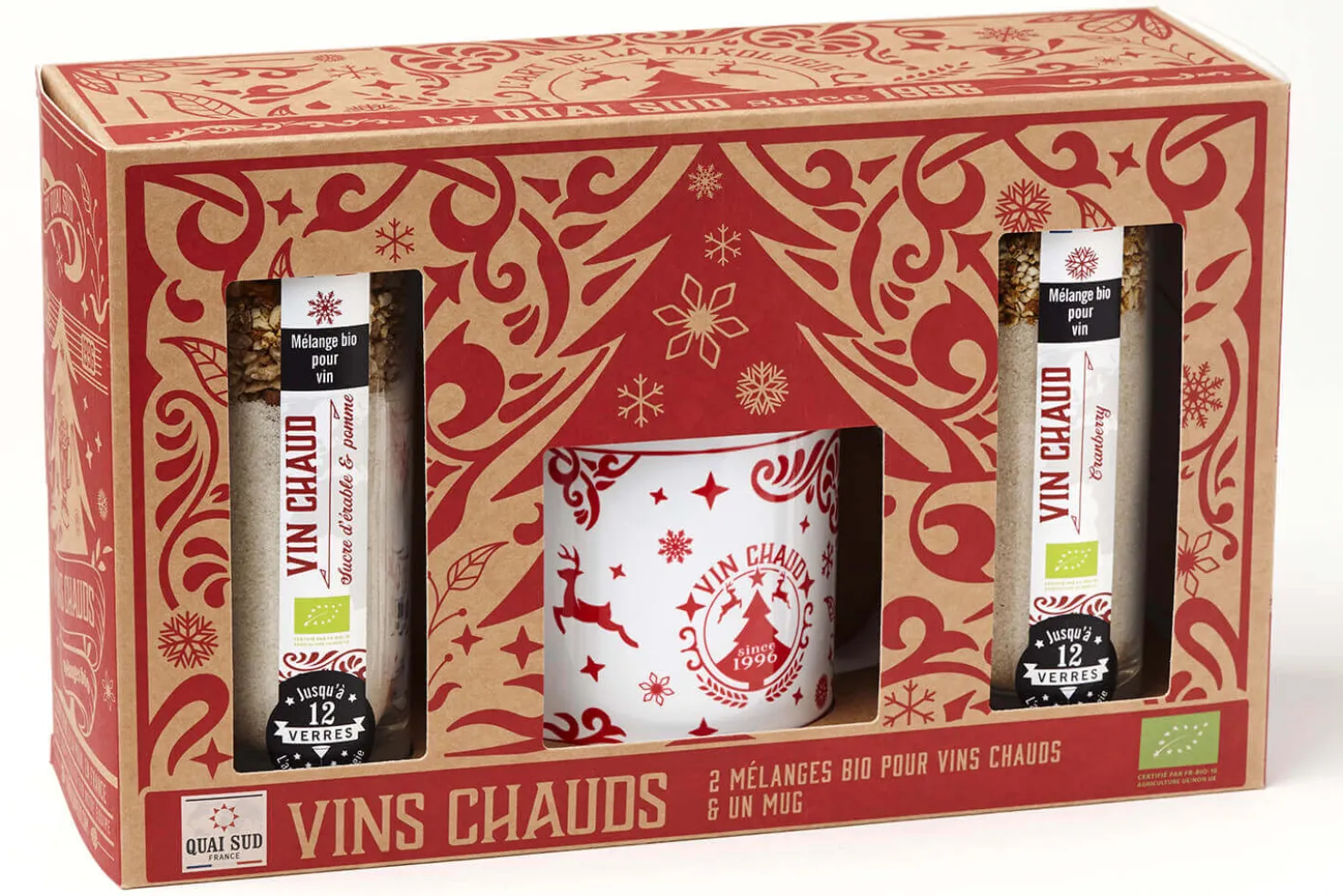 Coffret Quai Sud spécial vin chaud - 2 mélanges BIO + 1 mug