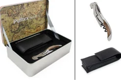 Coffret tire bouchon Pulltex + étui + boite de rangement Toledo bois de chêne