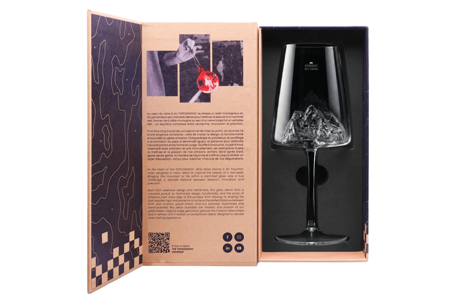 Coffret verre à vin Alaskan Maker Topographic Everest