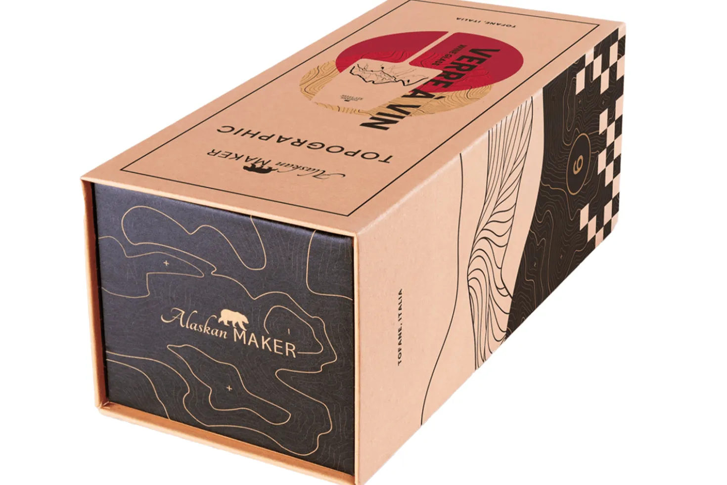 Coffret verre à vin Alaskan Maker Topographic Tofane