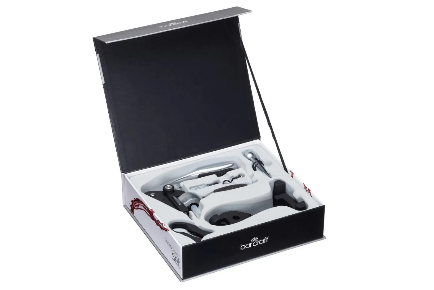 Coffret à vin BarCraft en acier inoxydable 5 pièces
