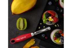 Économe professionnel Microplane à double-lame mobile dentelée