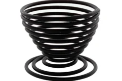 Coquetier spirale Point-Virgule Wire noir