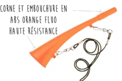 Corne d'appel Elless ABS orange fluo 25cm