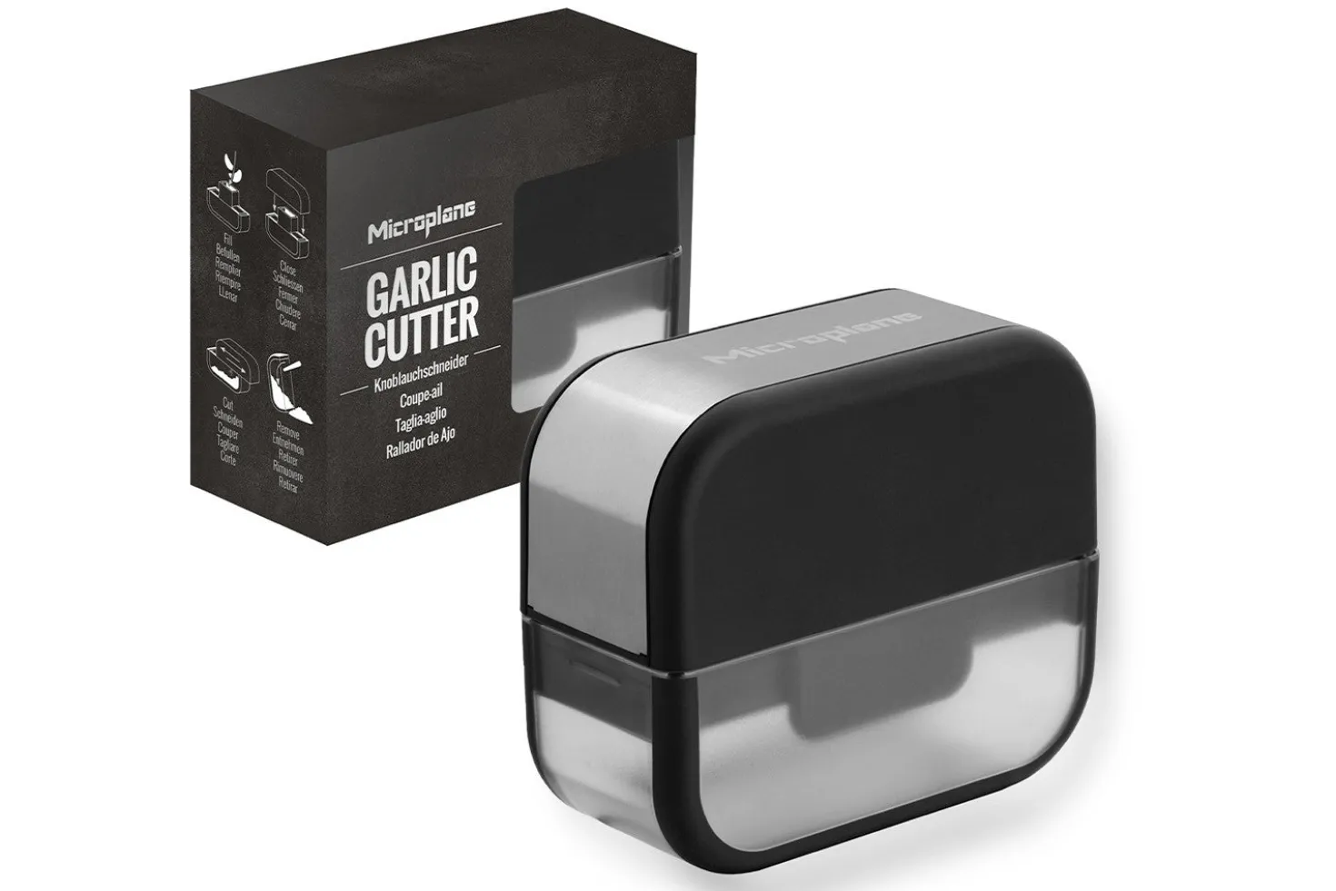 Coupe-ail Microplane noir avec grattoir