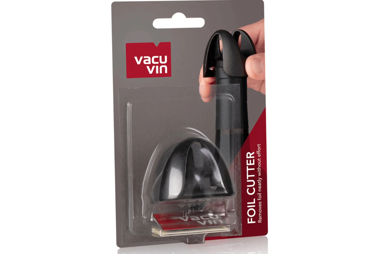 Coupe capsule à vin 4 molettes Vacu Vin noir