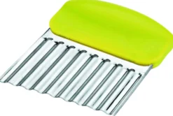 Coupe-légumes lame inox ondulée 8x10cm - manche vert