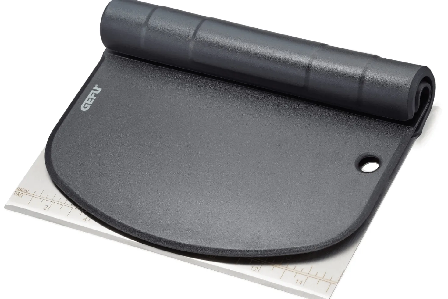 Coupe-pâte Gefu Dutto 2-en-1 en acier inox et polymère noir
