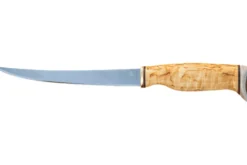 Couteau Arctic Legend Fillet Knife AL023 artisanal lame 16cm manche en bouleau frisé + étui en cuir