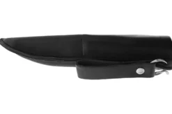 Couteau Arctic Legend Hunter's Knife AL965 artisanal lame 9cm manche en bois teinté noir + étui en cuir