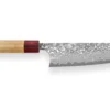 Couteau bunka japonais artisanal Yoshimi Kato 16,5cm VG10 Nickel Damascus cerisier