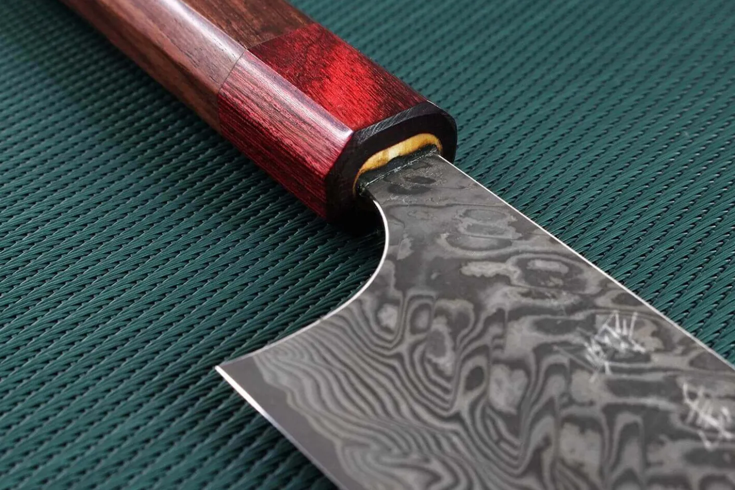 Couteau bunka japonais artisanal Yoshimi Kato 16.5cm SG2 Damascus