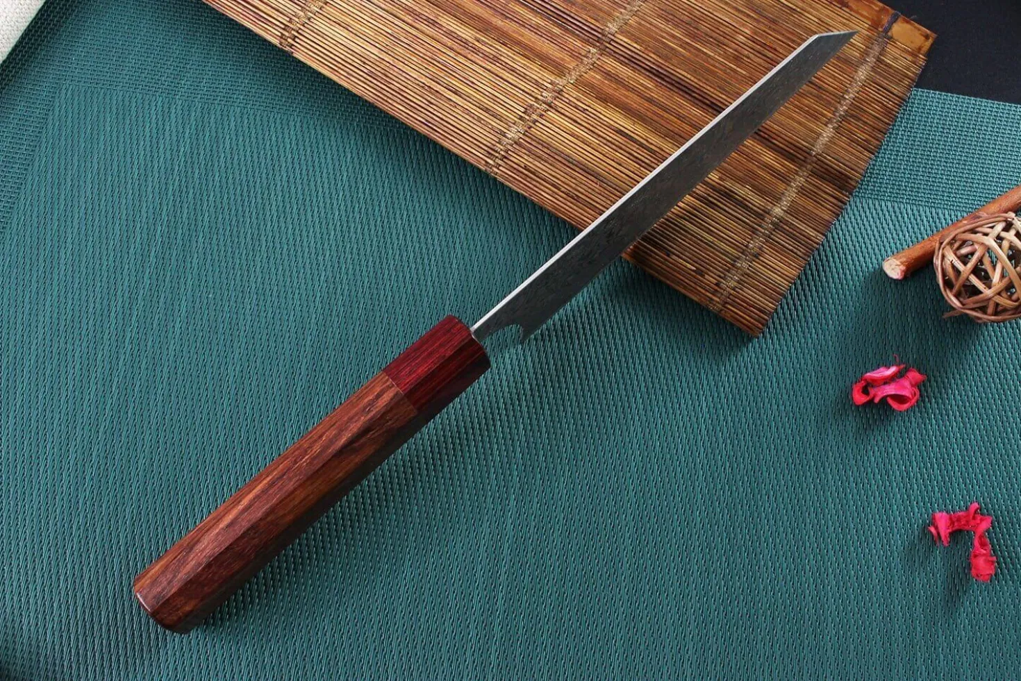 Couteau bunka japonais artisanal Yoshimi Kato 16.5cm SG2 Damascus