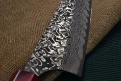 Couteau bunka japonais artisanal Yoshimi Kato 16.5cm SG2 Damascus