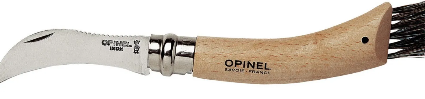 Couteau à champignon Opinel N°08 + brosse intégrée