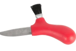Couteau à champignons Mora Karl-Johan 12206 lame inox 6,2cm manche polypropylène rouge + étui
