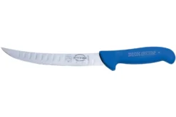 Couteau à découper Dick Ergogrip à lame alvéolée 21 cm manche bleu