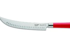 Couteau à découper Hektor DICK Red Spirit acier inox lame alvéolée 25cm manche rouge