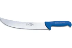 Couteau de boucher Dick Ergogrip forme américaine manche bleu