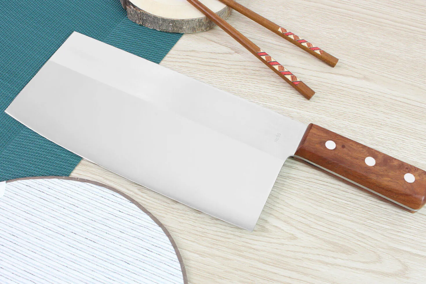 Couteau de chef chinois japonais Misono 440 22cm 530g